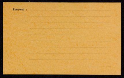 Thornton Wilder Blank card