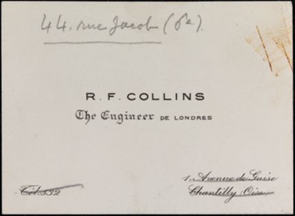 R. F. Collins Blank card